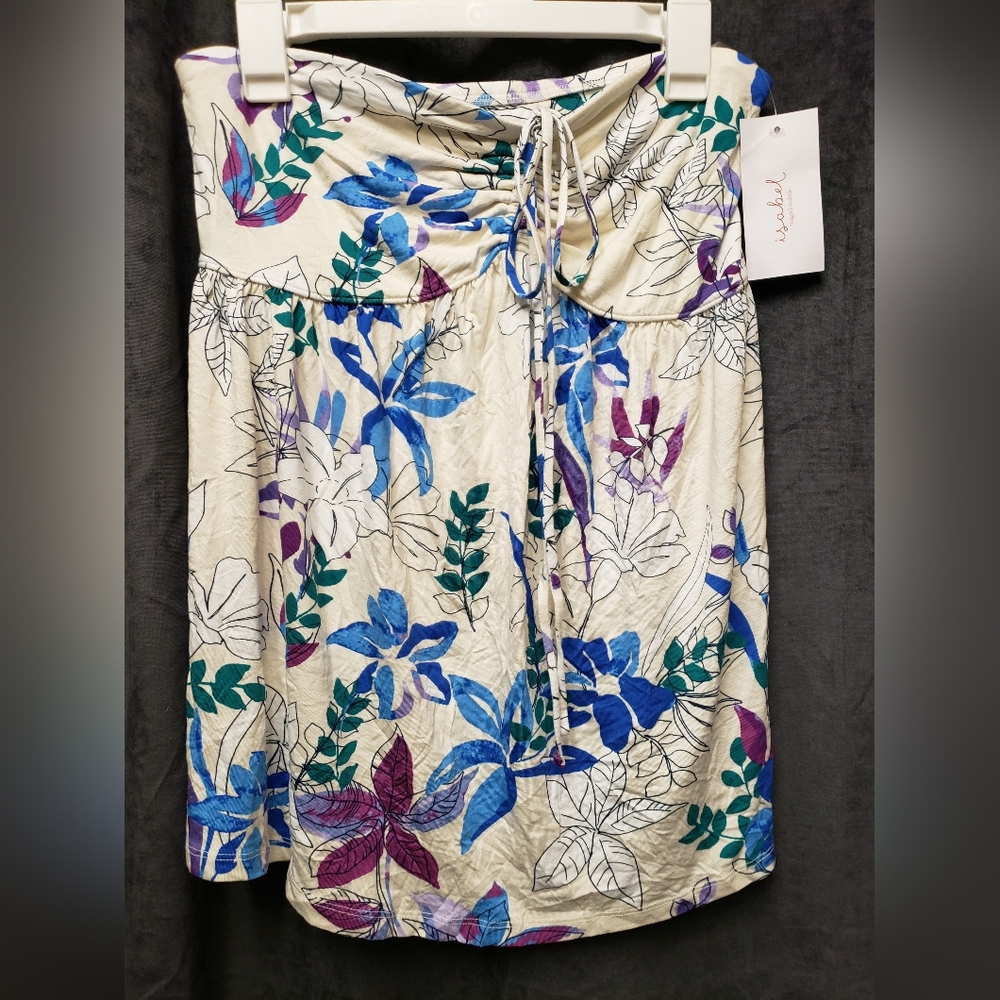 Isabel Maternity Floral Strapless Top NWT Sz Medium